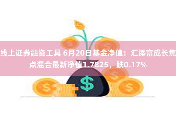 线上证券融资工具 6月20日基金净值：汇添富成长焦点混合最新净值1.7825，跌0.17%