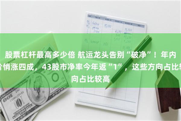 股票杠杆最高多少倍 航运龙头告别“破净”！年内股价悄涨四成，43股市净率今年返“1”，这些方向占比较高