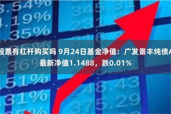 股票有杠杆购买吗 9月24日基金净值：广发景丰纯债A最新净值1.1488，跌0.01%